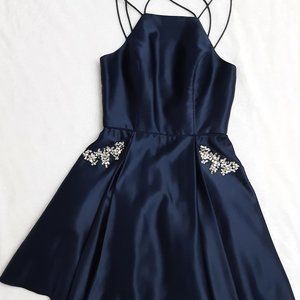 Blue Windsor Homecoming Dress